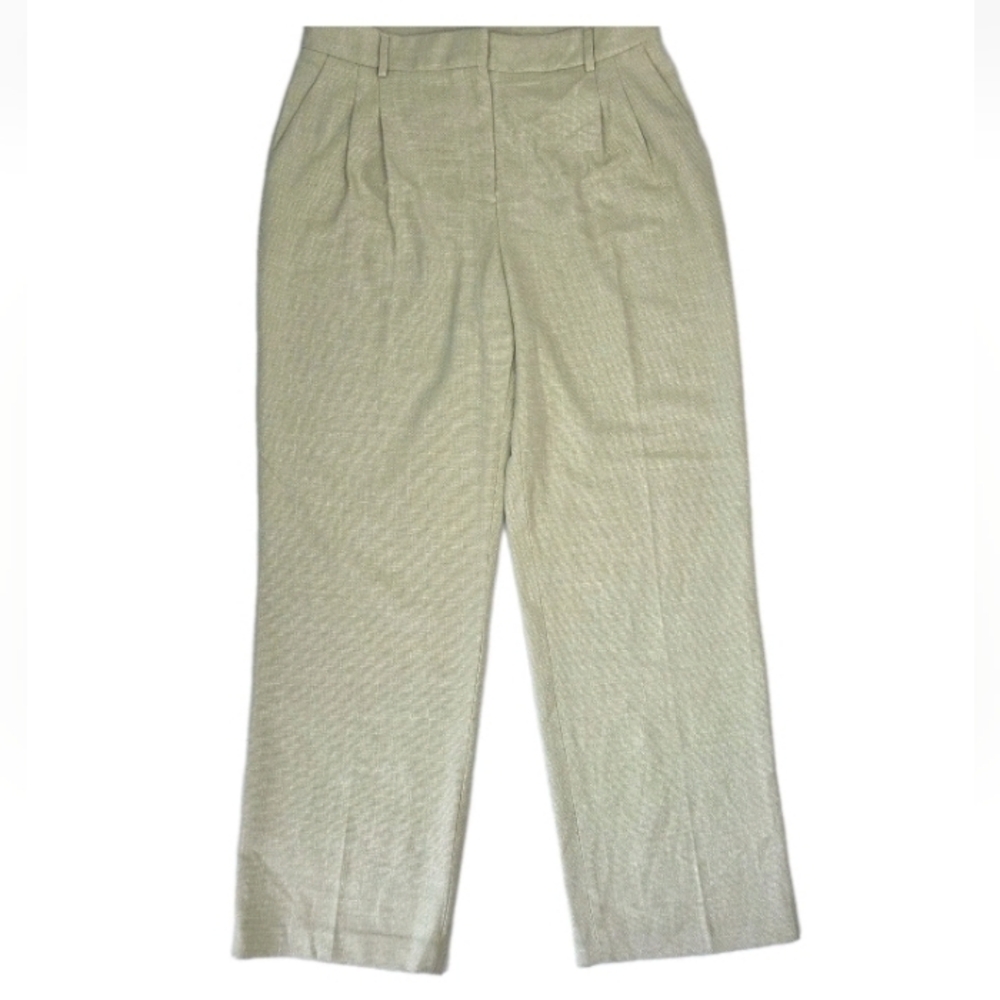 House of Harlow 1960 Womens Pleated  Wide Leg Trousers Size 12 Pistachio